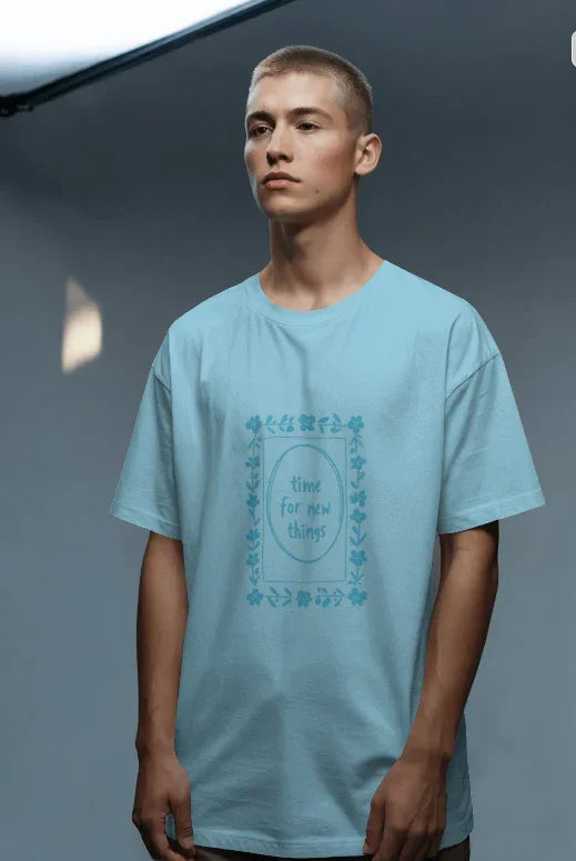 Unisex Oversized Classic T-Shirt: Time for new things - Edenoes